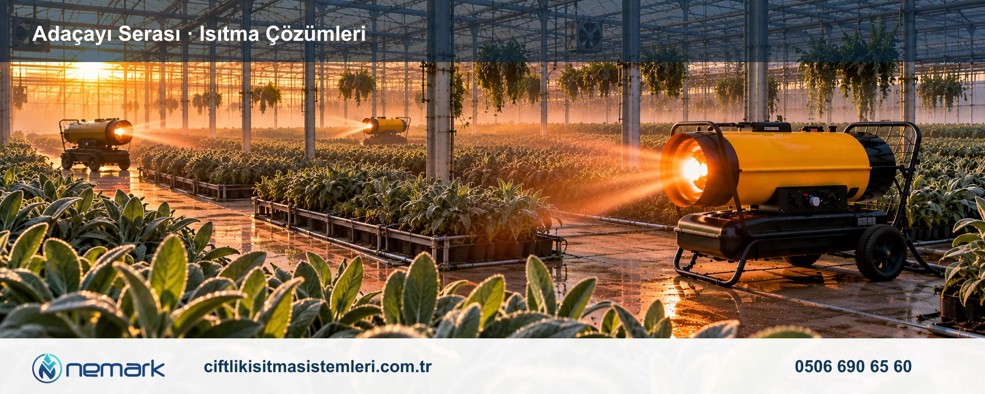 Adaçayı Serası için Nemark ısıtma çözümleri