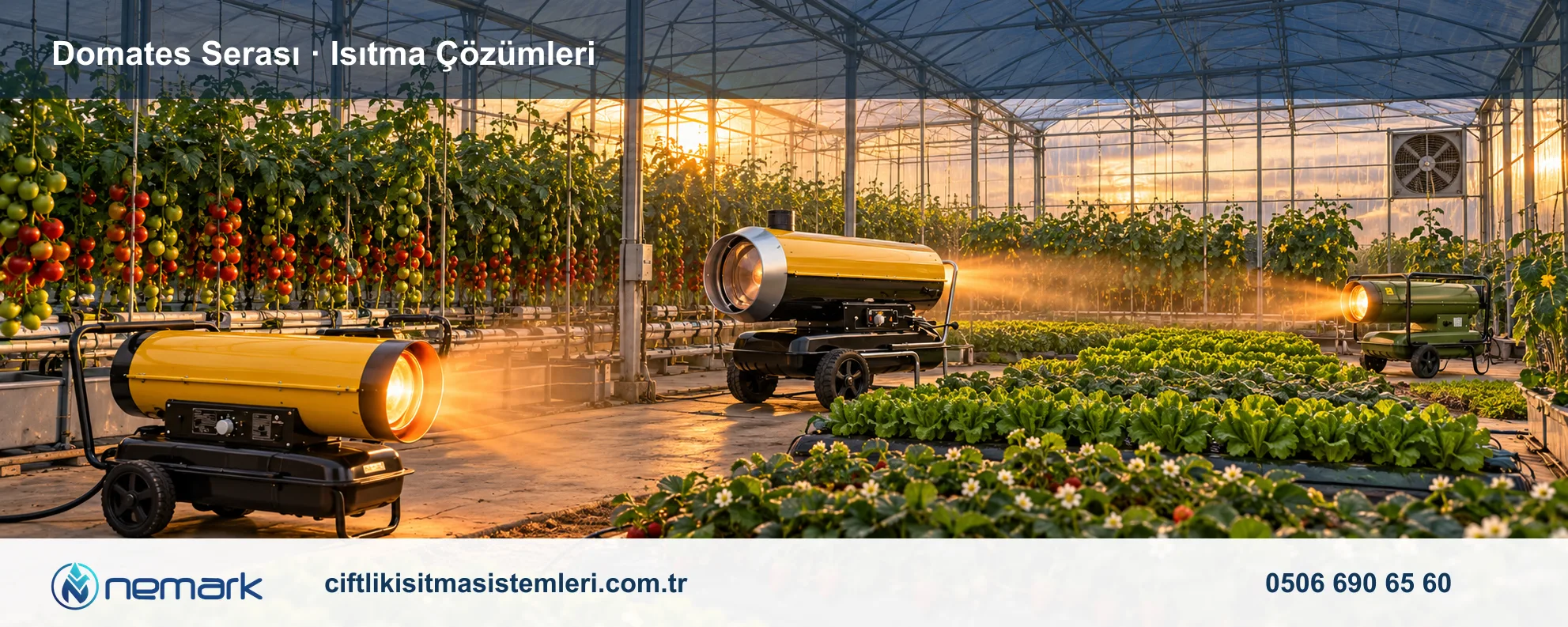 Domates Serası için Nemark ısıtma çözümleri