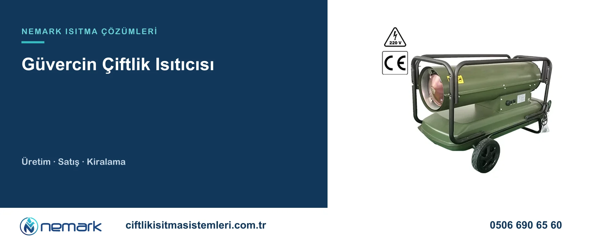 Güvercin Çiftlik Isıtıcısı için Nemark ısıtma çözümleri