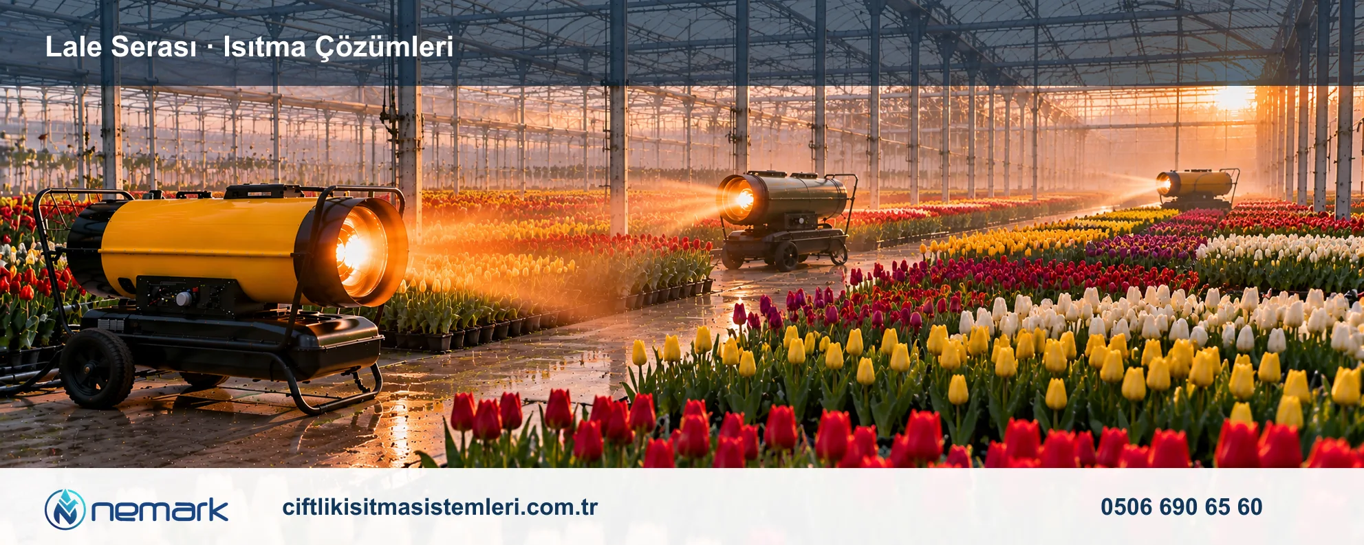 Lale Serası için Nemark ısıtma çözümleri
