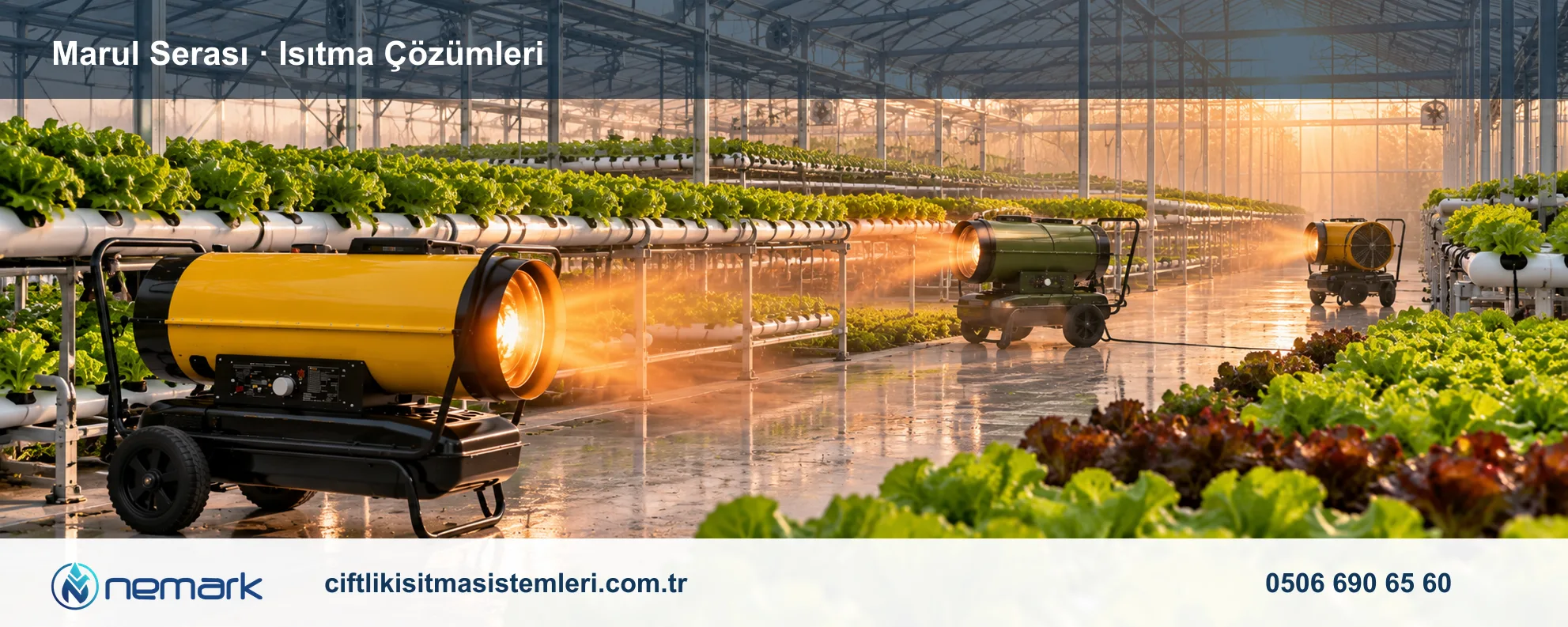 Marul Serası için Nemark ısıtma çözümleri