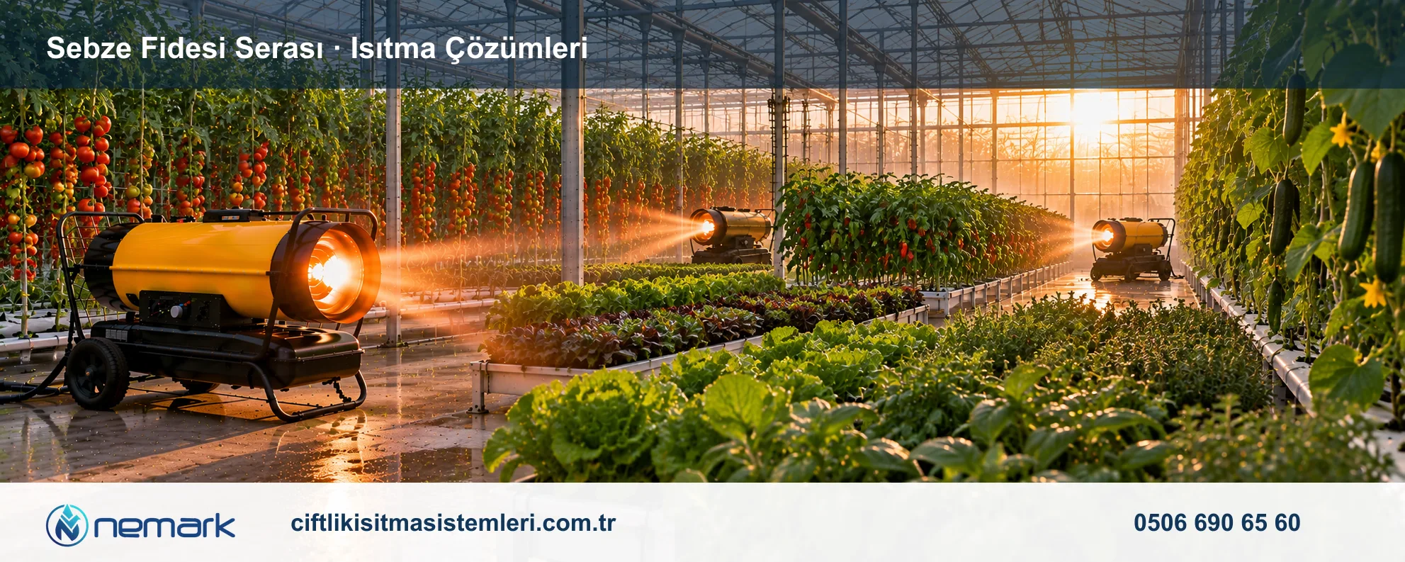 Sebze Fidesi Serası için Nemark ısıtma çözümleri
