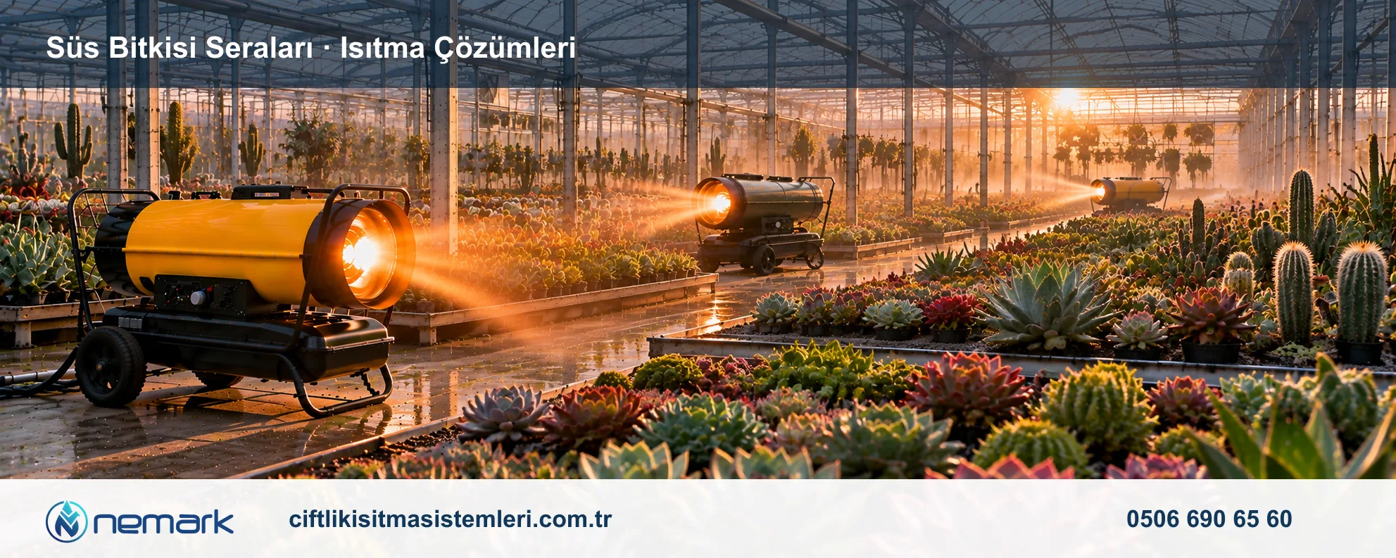 Süs Bitkisi Seraları için Nemark ısıtma çözümleri